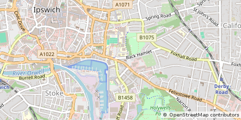 Map of Ipswich, Suffolk