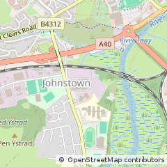 Map of Carmarthen, Carmarthenshire