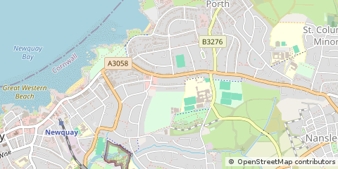 Map of Newquay, Cornwall