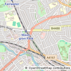 Map of Cardiff, South Glamorgan