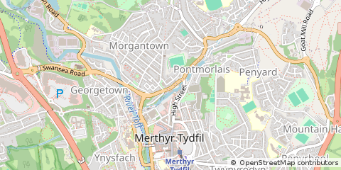 Map of Merthyr Tydfil