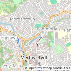 Map of Merthyr Tydfil