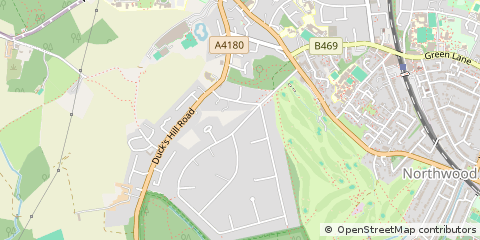 Map of Northwood, Middlesex