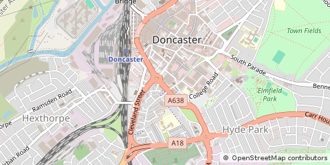 Map of Doncaster