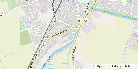 Map of Spalding, Lincolnshire