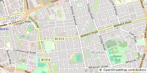 Map of Newcastle Upon Tyne, Tyne & Wear