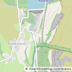 Map of Merthyr Tydfil, MID Glamorgan