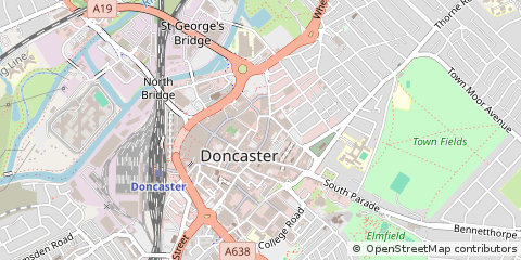 Map of Doncaster, South Yorkshire