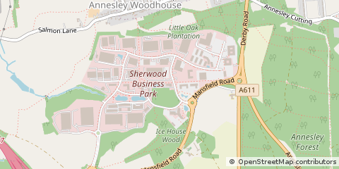 Map of Nottingham, Notts