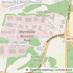 Map of Nottingham, Notts