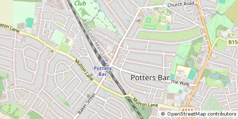 Map of Potters BAR