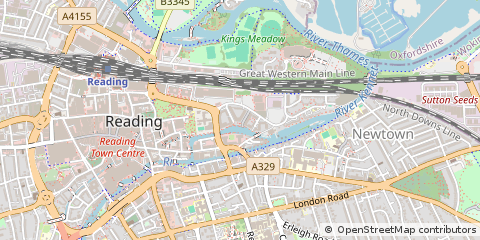 Map of Reading, Berkshire