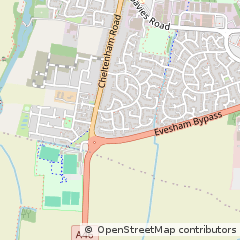 Map of Evesham, Worcestershire