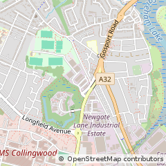 Map of Fareham, Hants