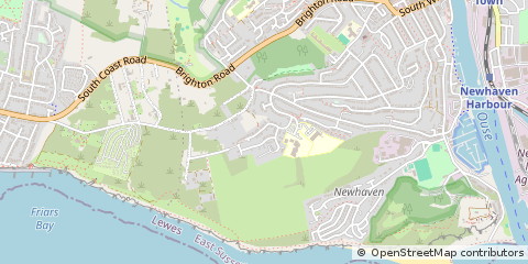 Map of Newhaven, East Sussex