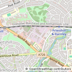 Map of Glasgow, Lanarkshire