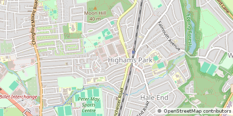 Map of Highams Park, London