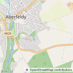 Map of Aberfeldy, Perthshire