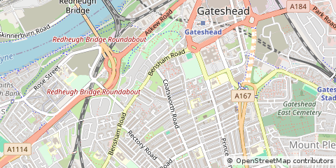Map of Gateshead