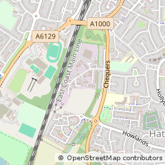 Map of Welwyn Garden City, Hertfordshire