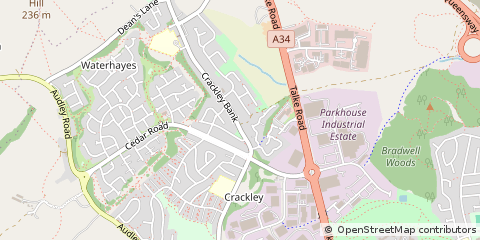 Map of Newcastle Under Lyme, Staffordshire