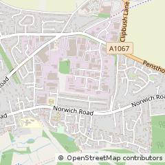 Map of Fakenham, Norfolk