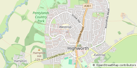 Map of Swindon