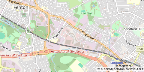 Map of Stoke-on-Trent, Staffordshire