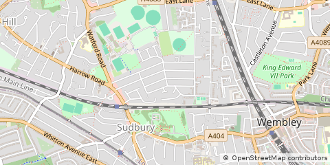 Map of Wembley, Middlesex