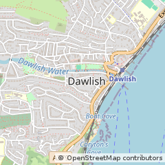 Map of Dawlish, Devon