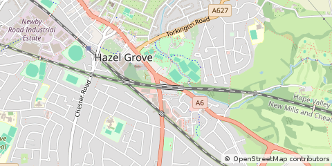 Map of Stockport, Cheshire