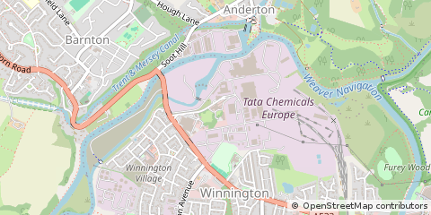 Map of Northwich, Cheshire