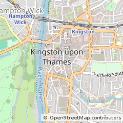 Map of Kingston Upon Thames, Surrey