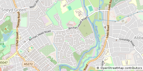 Map of Stoke-on-Trent, Staffordshire