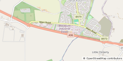 Map of Blackburn, Aberdeenshire