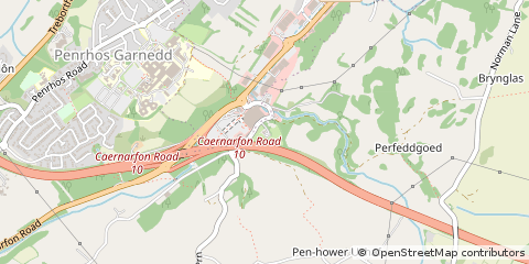 Map of Bangor, Gwynedd
