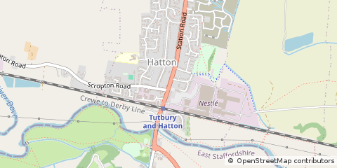 Map of Hatton, Derbyshire