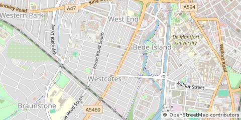 Map of Leicester, Leicestershire