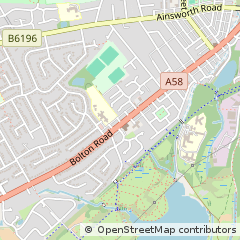 Map of Bury, Lancashire