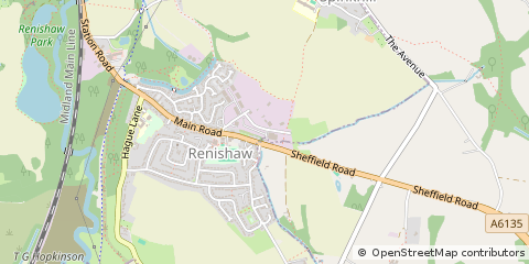 Map of Sheffield, South Yorkshire