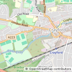 Map of Crayford, Kent