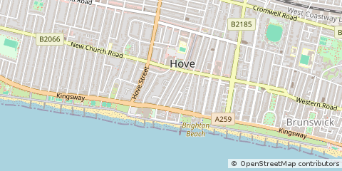 Map of Hove, East Sussex