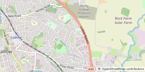 Map of Ludlow, Shropshire