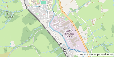 Map of Hengoed, Mid Glamorgan