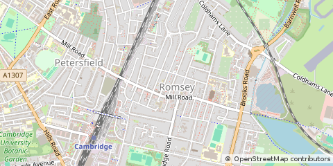 Map of Cambridge, Cambridgeshire
