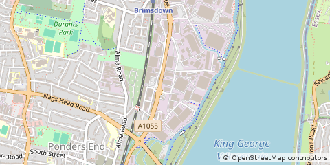 Map of Enfield, Middlesex
