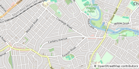 Map of Southbourne, Dorset
